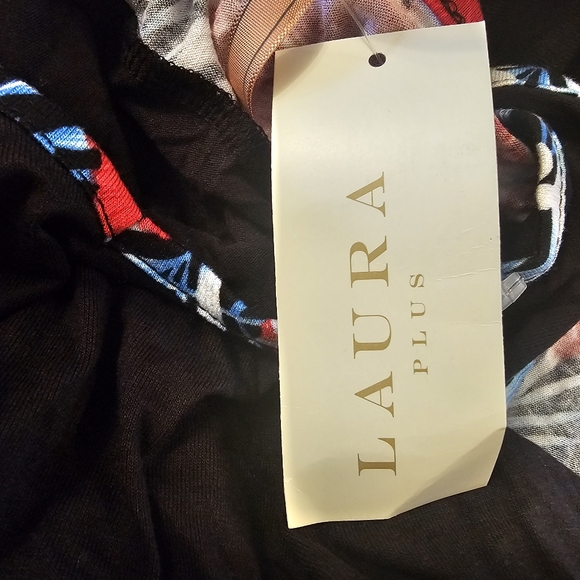 Multi-Coloured Bellina Women's Tropical Sleeveless Pajama Top - Picture 5 of 7